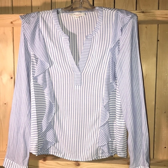 Two by Vince Camuto Tops - Two by Vince Camuto Blue White Striped Blouse XS